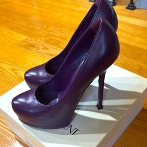 Yves Saint Laurent Purple Stiletto Heels